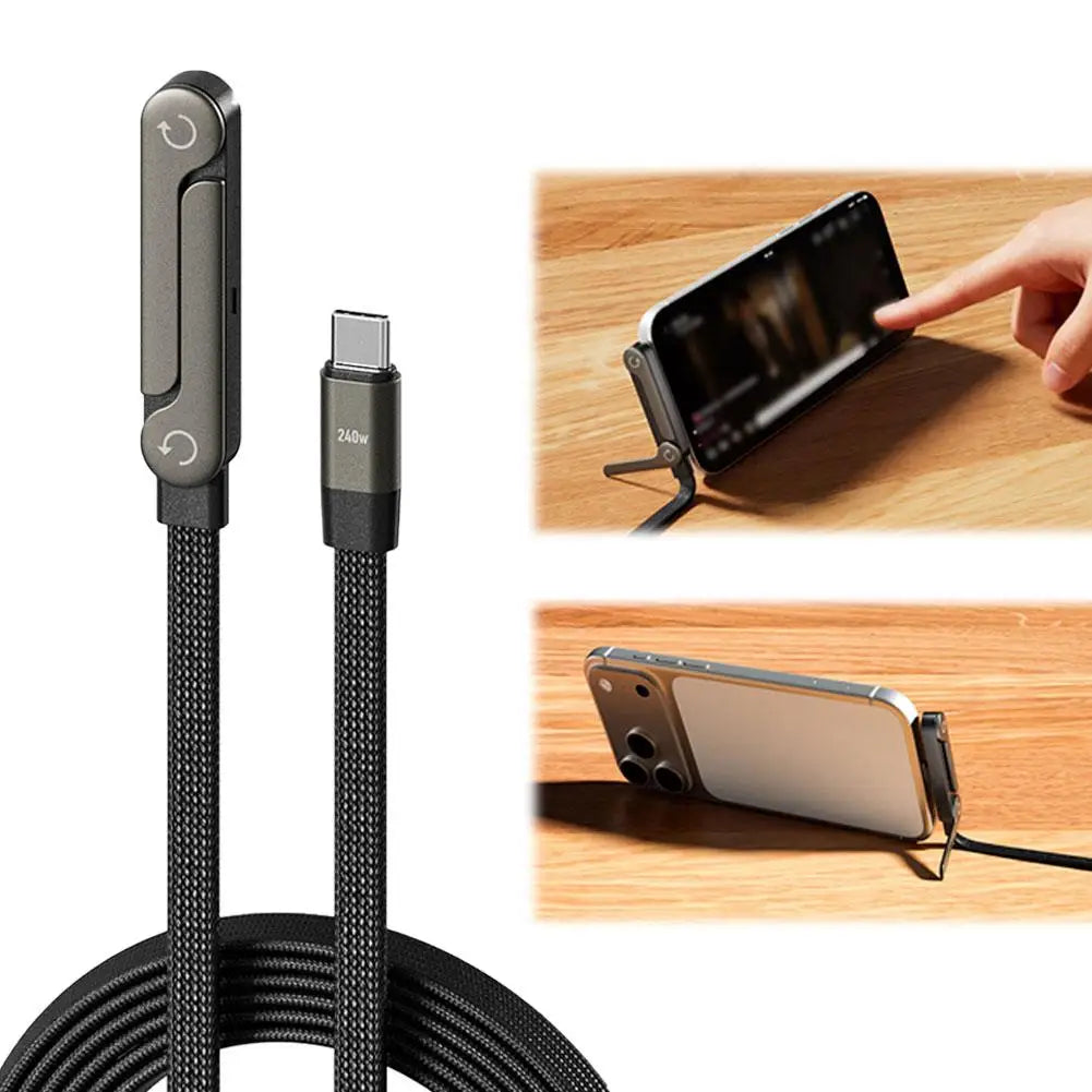 FlexCharge Foldable Cable and Phone Stand
