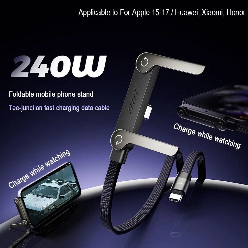 FlexCharge Foldable Cable and Phone Stand