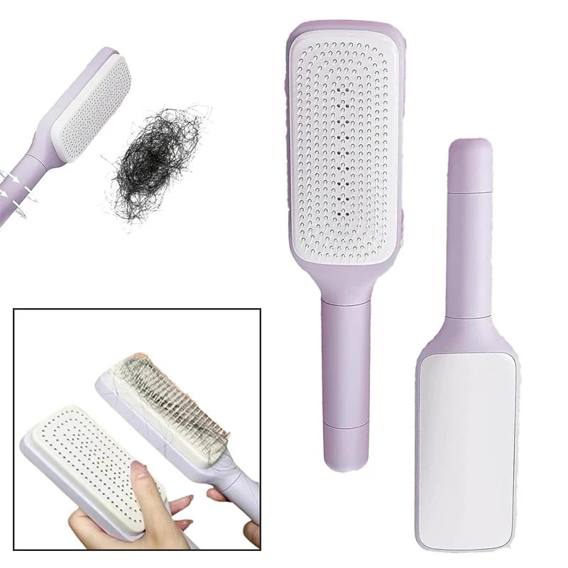 Auto Clean Rotating Hair Comb