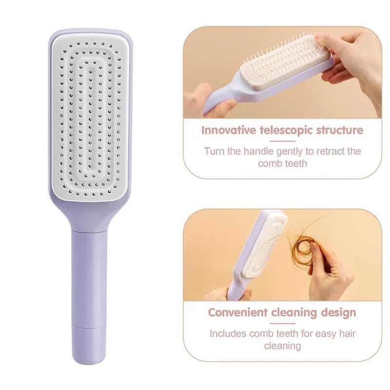 Auto Clean Rotating Hair Comb